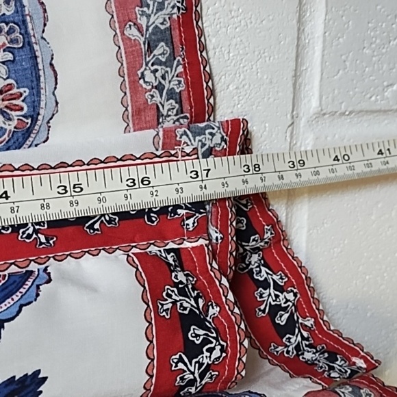 Maurices Print Open front Flowy Cardigan Cruise Coverup Side Slits - Picture 7 of 12